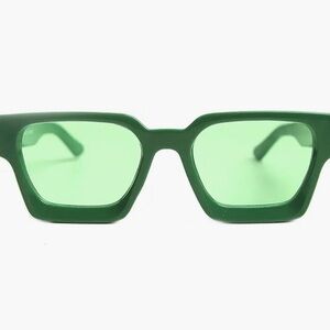 Wisdom Frame 6 53mm Square Sunglasses in Green